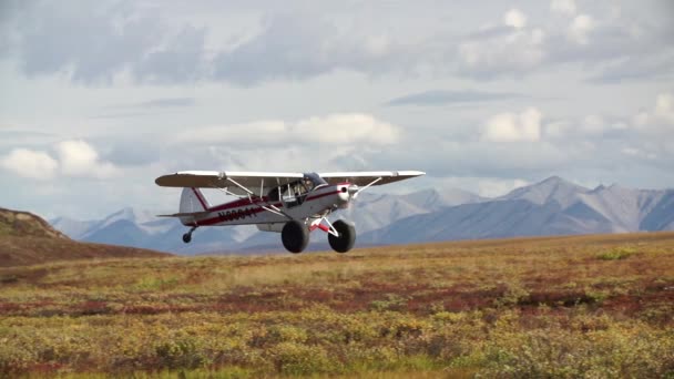 Самолет Буша Аляске — стоковое видео