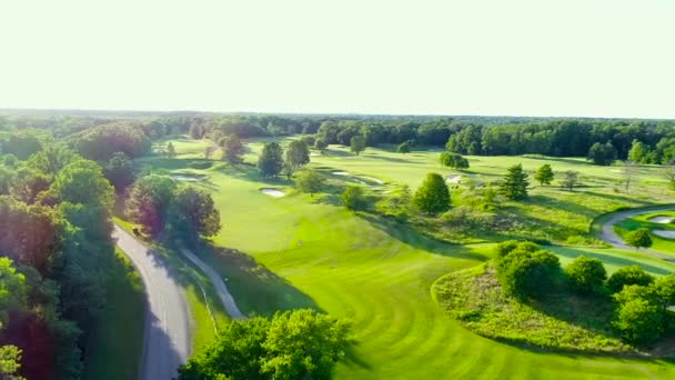 Indiana Golfbaan Avondlucht — Stockvideo