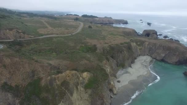 Imagens Drones Costa Califórnia — Vídeo de Stock