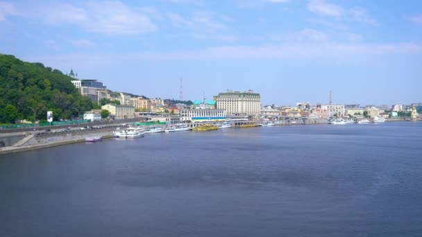 Вид Моста Києві — стокове відео