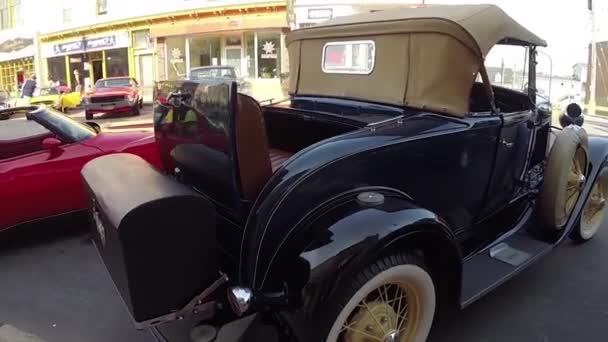 Klasyczne Vintage Samochody Ciężarówki — Wideo stockowe