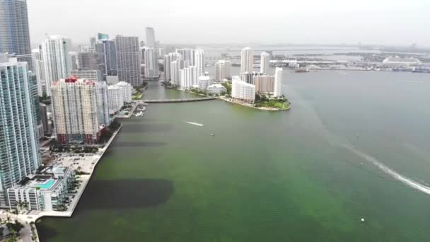 Brickell Key Port Miami — Stock Video