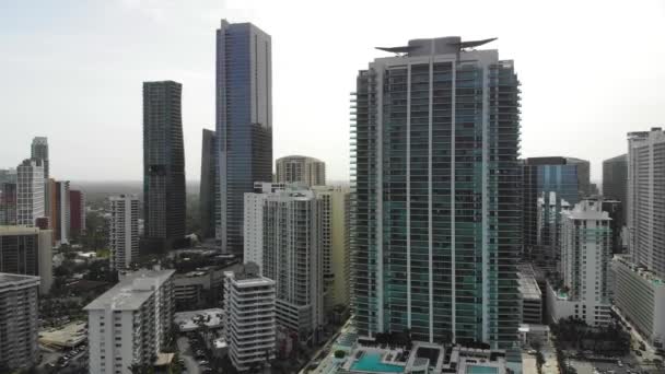 Vista Aérea Del Horizonte Brickell Miami — Vídeos de Stock