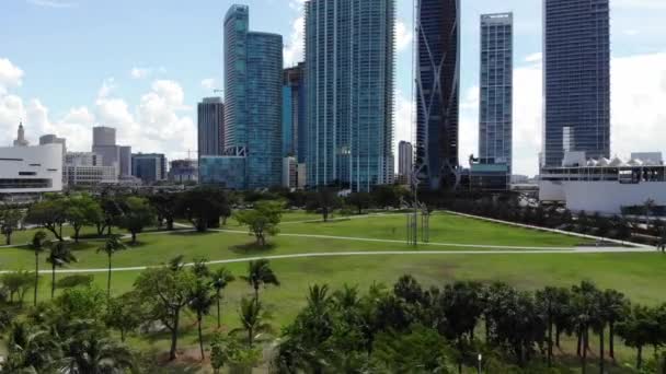 Αεροφωτογραφία Του Museum Park Miami — Αρχείο Βίντεο