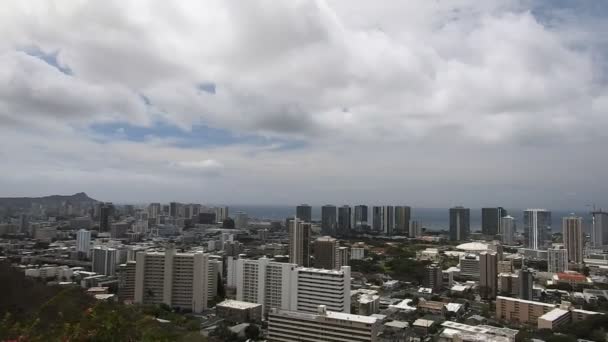 Panoramatický Výhled Panorama Honolulu — Stock video