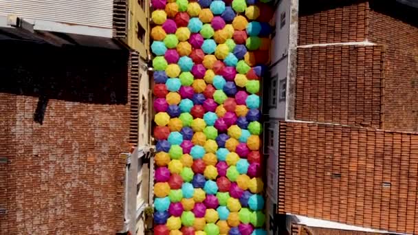 Images Aériennes Festival Des Parapluies Agueda Portugal — Video