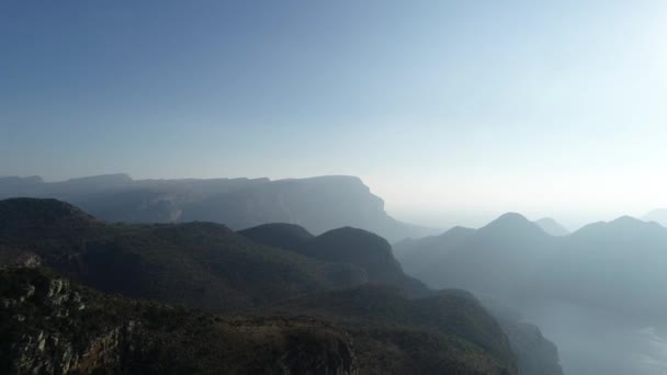 Imágenes Aéreas Sobre Cañón Del Río Blyde Mpumalanga Sudáfrica Tercer — Vídeos de Stock