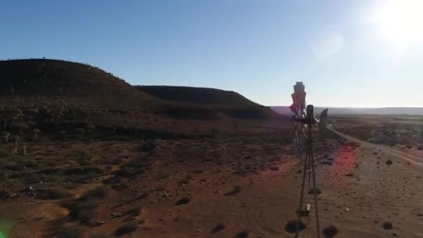 Fantastisk Utsikt Över Den Gamla Skogen Quiver Träd Utanför Nieuwoudtville — Stockvideo