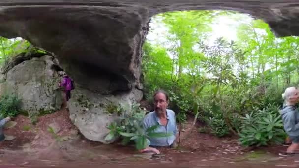 360 Escursioni Attraverso Grandi Rocce Rododendri — Video Stock