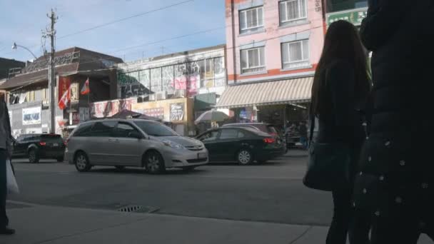 Toronto Ontario Canada Shot Slow Motion People Traditions Chinatown Downtown — стокове відео