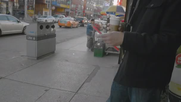 Toronto Ontario Kanada Shot Slow Motion Ludzie Tradytacje Chinatown Downtown — Wideo stockowe