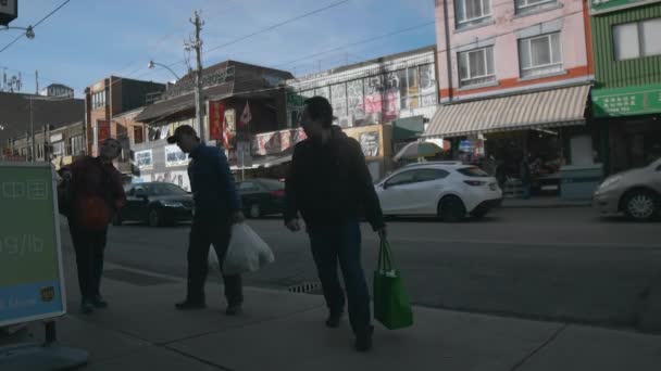 Tot Ontario Canada Shot Slow Motion People Traditions Chinatown Downtown — Stockvideo