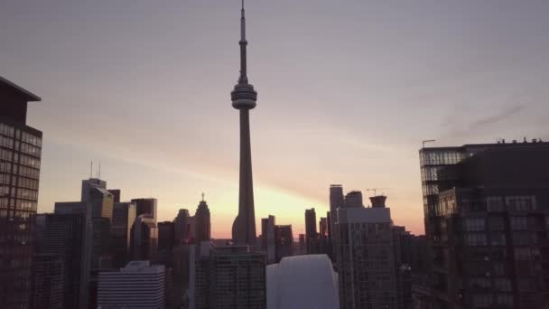 Věž Východ Slunce Dolly Letecké Záběry — Stock video