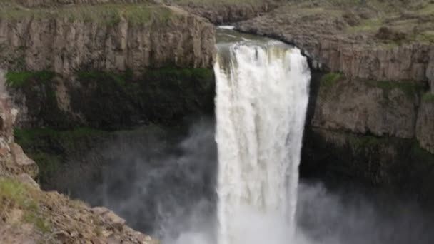 ワシントン州の美しい宮殿の滝で午後からソートされたクリップ — ストック動画