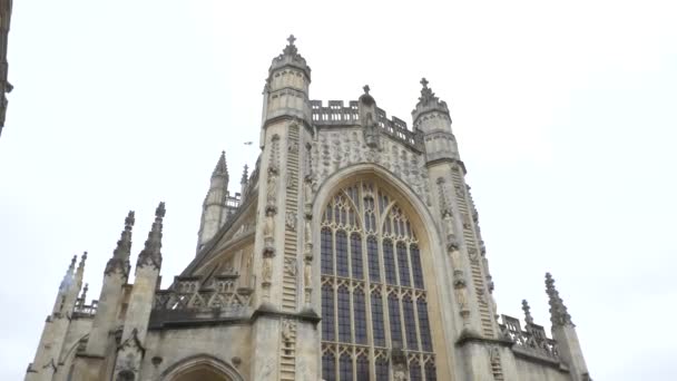 Blick Auf Die Kathedrale Bath — Stockvideo