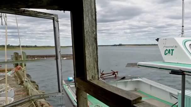 Berbagai Wharf Dan Perahu Dalam Masyarakat Pesisir — Stok Video