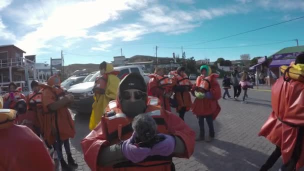 Wieloryby Patagonia Oglądanie Avistaje Ballenas Patagonia Barco Statek Podróże Wybrzeże — Wideo stockowe