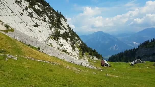 Ağustosta Güneşli Bir Günde Pilatus Dağı Ndan Aşağı Taşınmak Güzel — Stok video