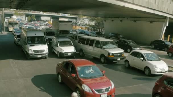 Traffic Jam Cdmx Mexico City Shot 100Fps — 图库视频影像