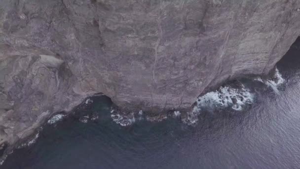 Los Gigantes Teneriffa Kanarieöarna Strax Före Soluppgången Flygbilder Från — Stockvideo