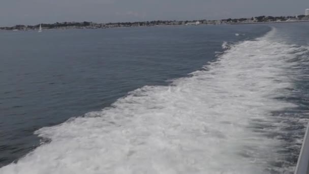 Boat Wake Slow Motion Background — Stock Video