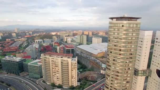 Distritto Finanziario Messico Santa Polanco Città Aerei Shot — Video Stock