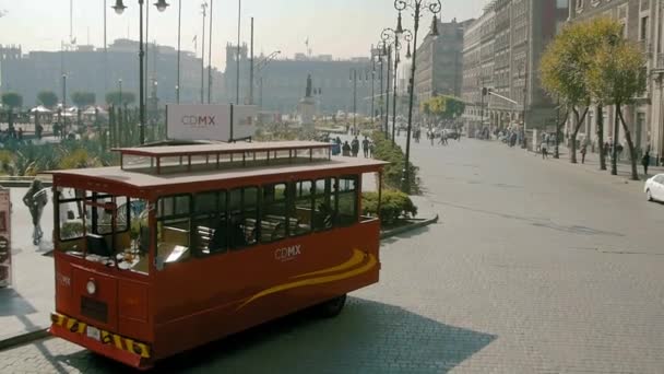 Turist Bus Cdmx Mexico City Shot — Stockvideo