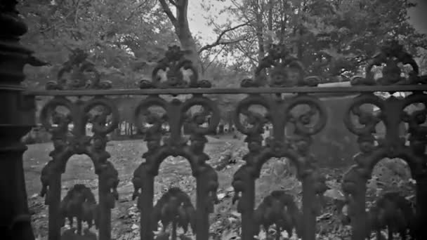 Espeluznante Visita Cementerio — Vídeos de Stock
