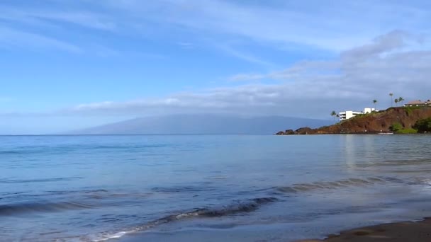 Die Küste Von Kaanapali Strand Auf Maui Hawaii — Stockvideo