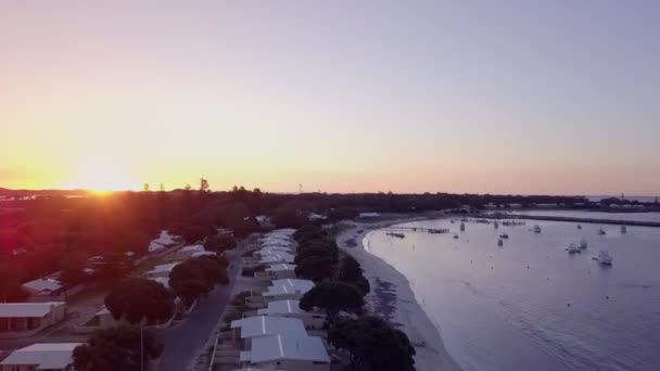 Rottnest Island Drone Zachód Słońca — Wideo stockowe