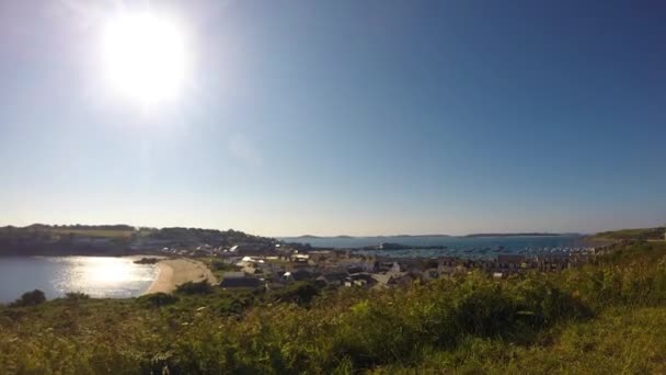 Time Lapse Hugh Town Mary Islas Scilly Cima Del Verano — Vídeos de Stock