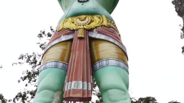 Massive Hanuman Statue Hindutempel — Stockvideo