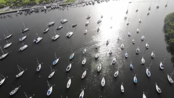 Sail boats and Marina next to Coconut Grove, Florida.