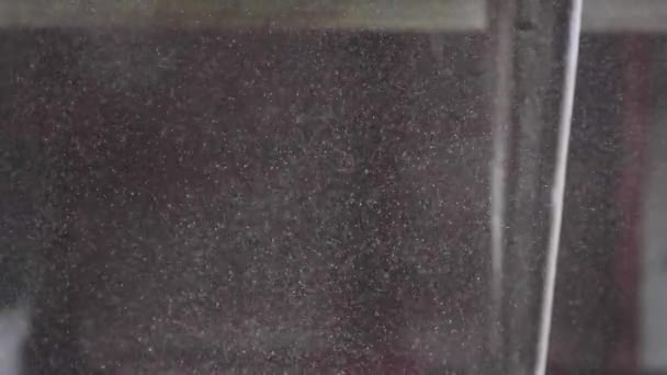 Пыль Мастерской Замедленной Съемке — стоковое видео