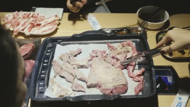 Grillparty Von Oben — Stockvideo