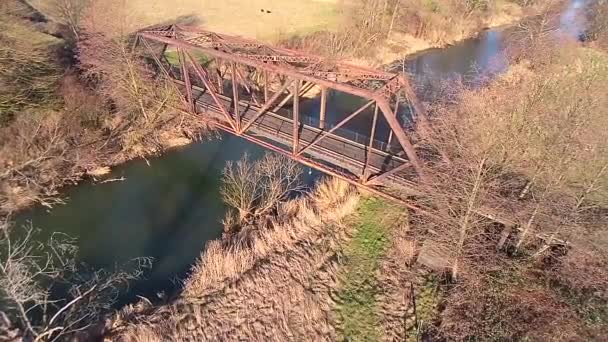 Jembatan Kereta Menlo Lama — Stok Video