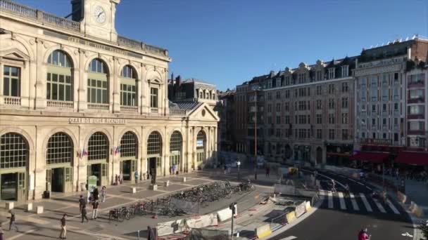 Fantastische Aufnahmen Aus Der Stadt Lille Frankreich — Stockvideo
