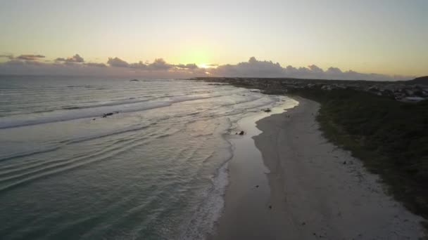 Spiaggia Tramonto Vista Aerea — Video Stock