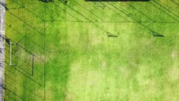Aerial Shot Soccer Field Brazil — Stock Video