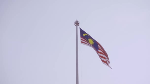 Arte Movimento Lento Bandeira Malásia — Vídeo de Stock