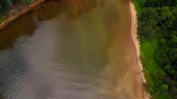 Vista Panorâmica Floresta Com Algumas Nuvens Céu Azul — Vídeo de Stock