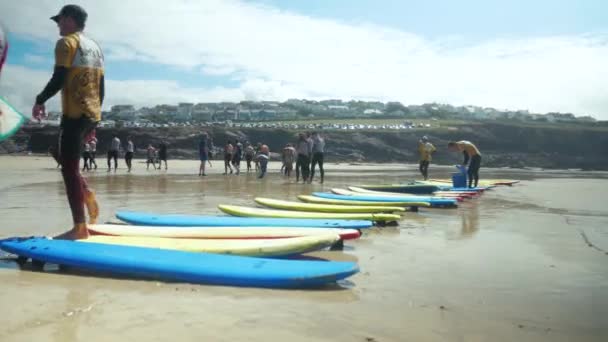 Imagens Viagem Polzeath Cornwall — Vídeo de Stock