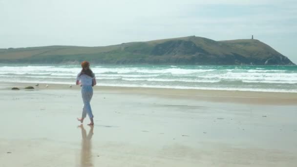 Nagranie Podróży Polzeath Cornwall — Wideo stockowe