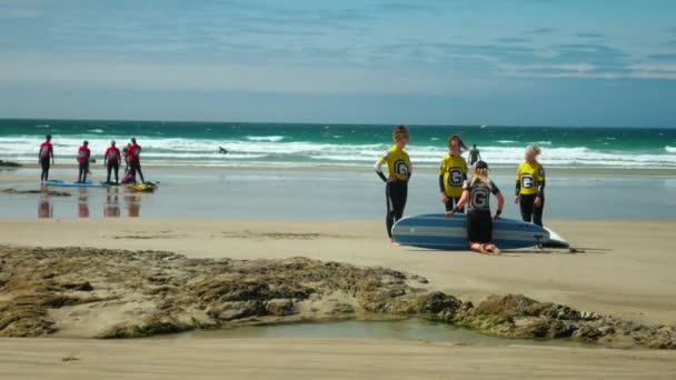 Imagens Viagem Polzeath Cornwall — Vídeo de Stock