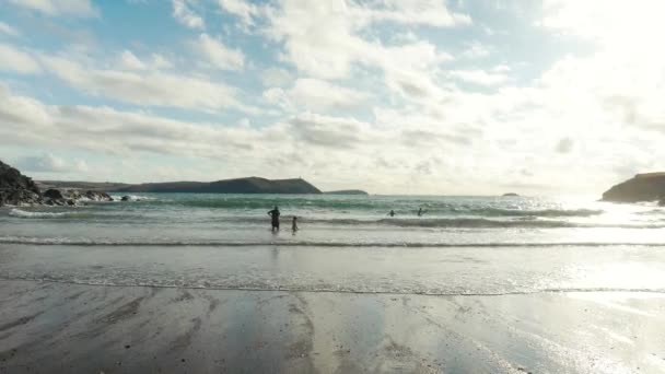 Reisbeelden Van Polzeath Cornwall — Stockvideo