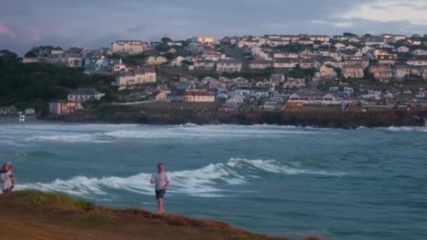 Cestovní Záběry Polzeath Cornwall — Stock video