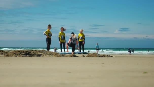 Imagens Viagem Polzeath Cornwall — Vídeo de Stock