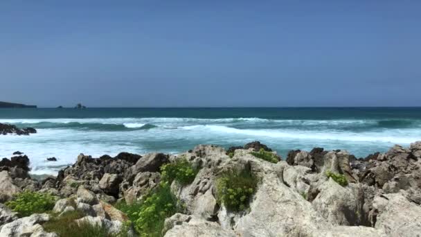 Bonitas Vistas Mar Desde Costa — Vídeo de stock