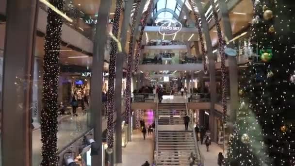 Hamburg Alışveriş Merkezi Europa Passagen Bir Asansörün Içinden Vurulmuş — Stok video
