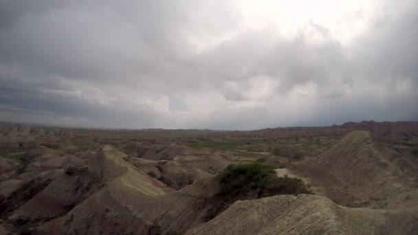 Caducidad Día Nublado Las Tierras Baldías Dakota Del Sur — Vídeos de Stock